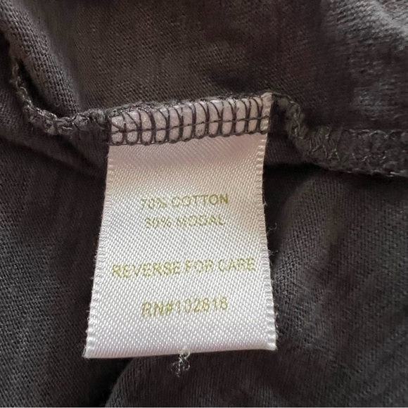 Garnet Hill Trapeze Grey Teal Jersey Swing Shift Dress Scoop Neck LARGE GUC - Picture 8 of 12